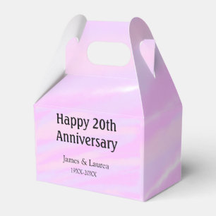 Ballotins Joyeux 20e anniversaire rose violet pastel nom bol