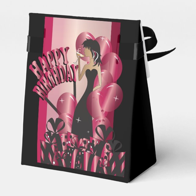 Ballotins Joyeux anniversaire Diva Girl | Nom do-it-yourself (Arrière)