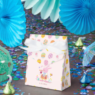 Ballotins Joyeux Anniversaire Enfant Rose Motif Lapin Mignon