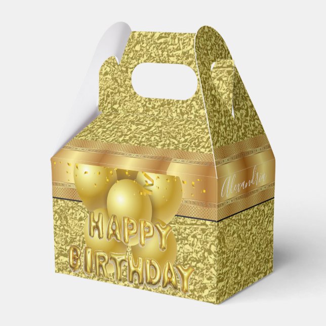 Ballotins Joyeux anniversaire Gable Ballotin Gold (Verso)