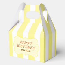 Joyeux Anniversaire Personnalisé Rayure Jaune 