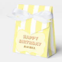 Joyeux Anniversaire Personnalisé Rayure Jaune