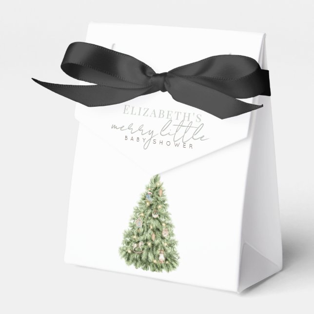 Ballotins Joyeux Baby shower d'arbre de Noël (Verso)