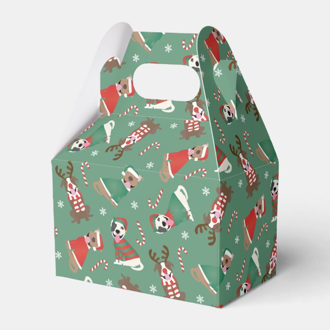 Ballotins Joyeux Chiens taureaux de marque de Noël (Verso)
