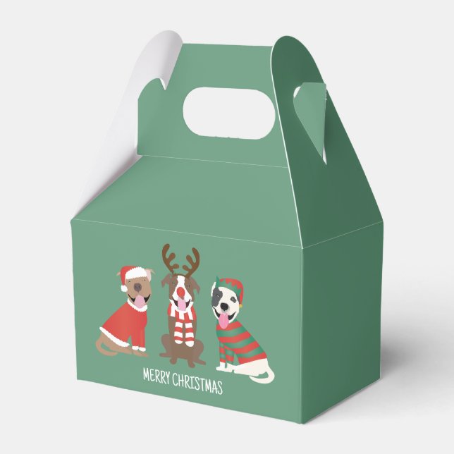 Ballotins Joyeux Chiens taureaux de marque de Noël (Verso)