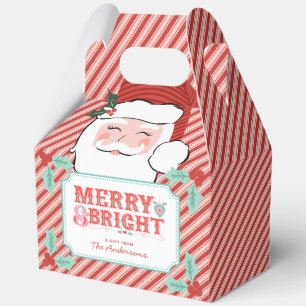 Ballotins Joyeux et lumineux   Père Noël rouge et rose rétro