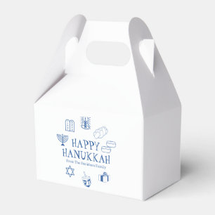 Ballotins Joyeux Hanoukka bleu blanc nom de famille personna