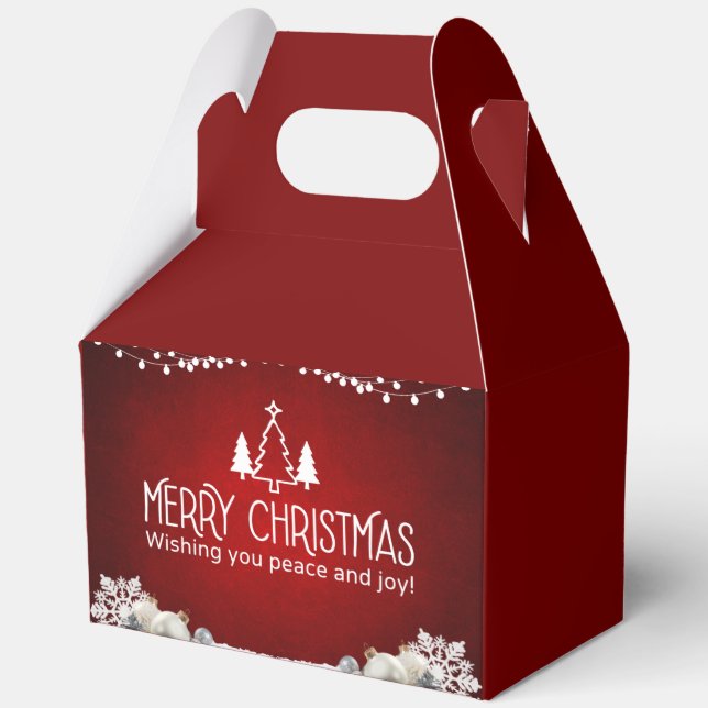 Ballotins Joyeux Noël boîte cadeau - Festive Paix & Joy Des (Verso)