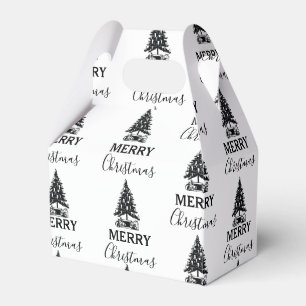 Ballotins Joyeux Noël Noir & Kraft Vintage Arbre de Noël