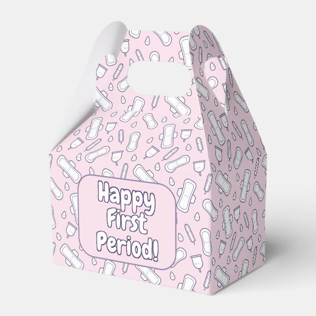 Ballotins Joyeux Premier Période Parti Cute Rose Tampon Pad (Verso)