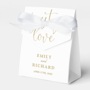 Ballotins Just Love Elegant Moderne Chic Mariage Or