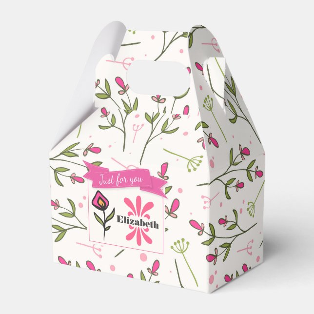 Ballotins Juste pour vous Fleur sauvage avec Pétales Rose Or (Verso)