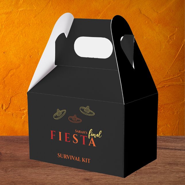 Ballotins Kit de survie final Fiesta Bachelorette Party (final fiesta bachelorette party survival kit bachelorette party favor box)