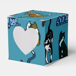 Ballotins Kitty Corner Motif de chat Ballotin de coeur