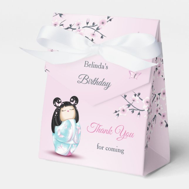 Ballotins Kokeshi Doll Girls Birthday Merci (Verso)