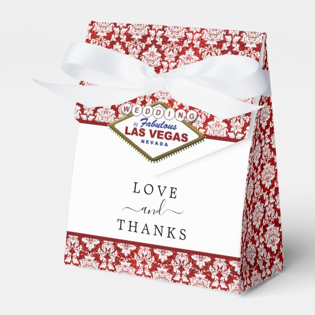 Ballotins La Parties scintillant Damask Las Vegas Mariage Co (Verso)