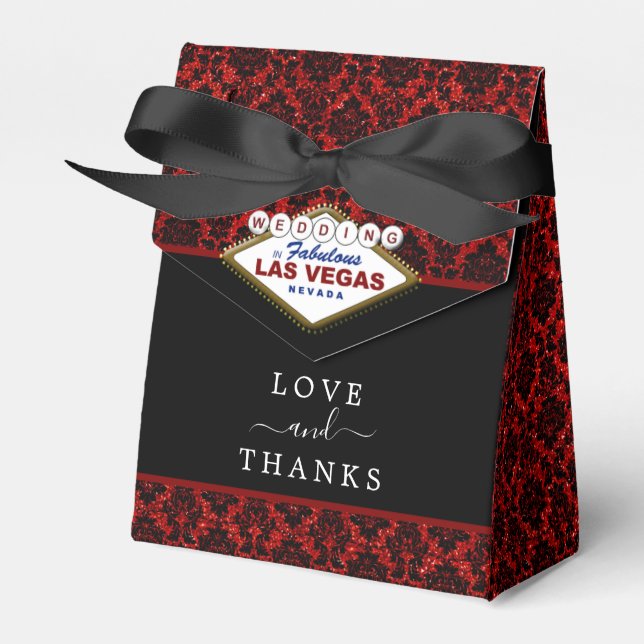 Ballotins La Parties scintillant Damask Las Vegas Mariage Co (Verso)
