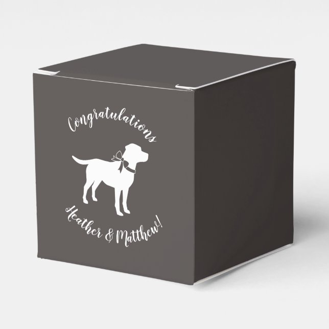 Ballotins Labrador Baby shower de chien Laboratoire gris Neu (Verso)