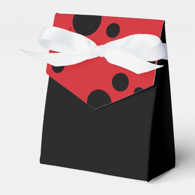 Ballotins Ladybug Spots Baby shower Black Treat (Verso)