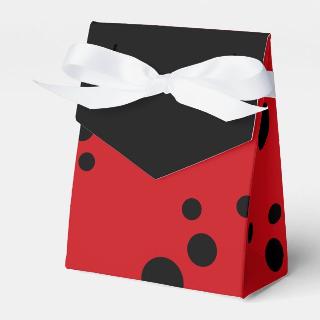 Ballotins Ladybug Spots Baby shower Party Favoriser les boît (Verso)