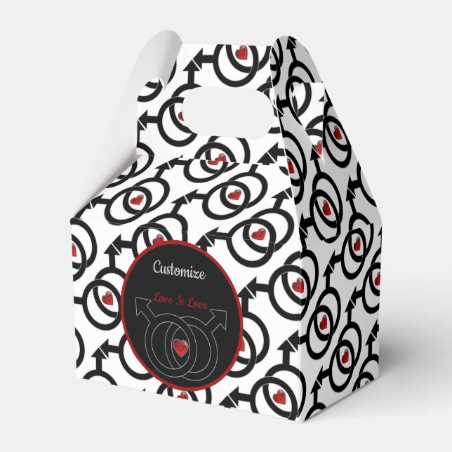 Ballotins L'amour du mariage gay est l'amour Ballotin blanc (Verso)