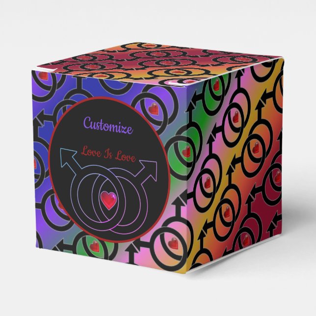 Ballotins L'amour du mariage gay est l'amour Rainbow Cube Ba (Verso)