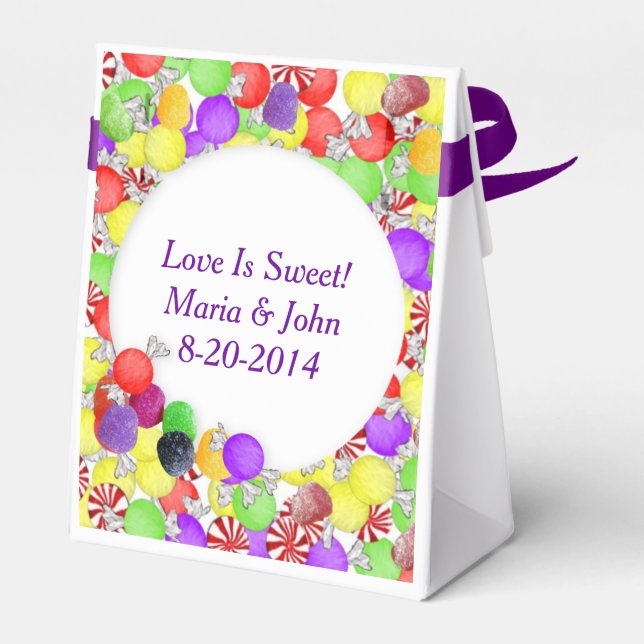 Ballotins L'amour est Ballotin de bonbons sucrés (Arrière)