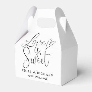 Ballotins L'Amour Est Doux Élégant Noir Et Blanc Mariage