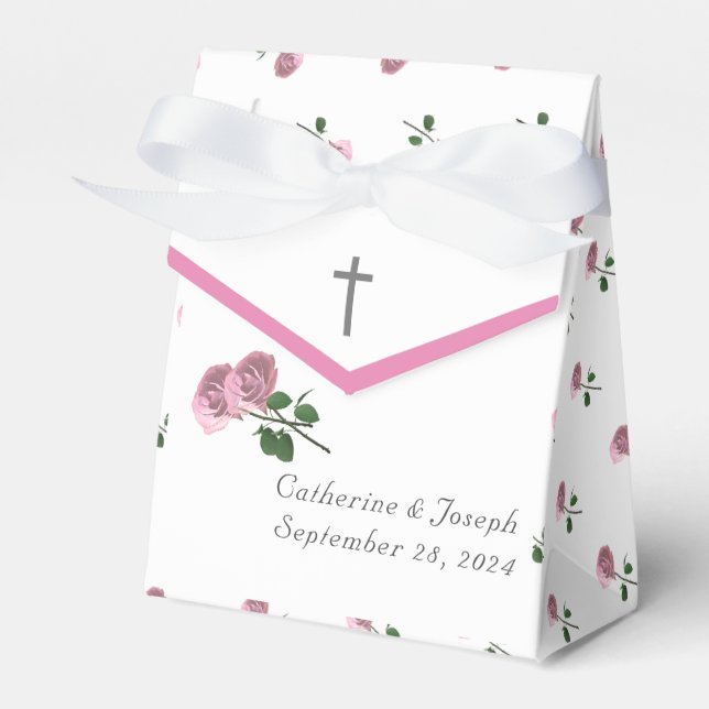 Ballotins L'amour est en Fleur Mariage Favor Box (Verso)