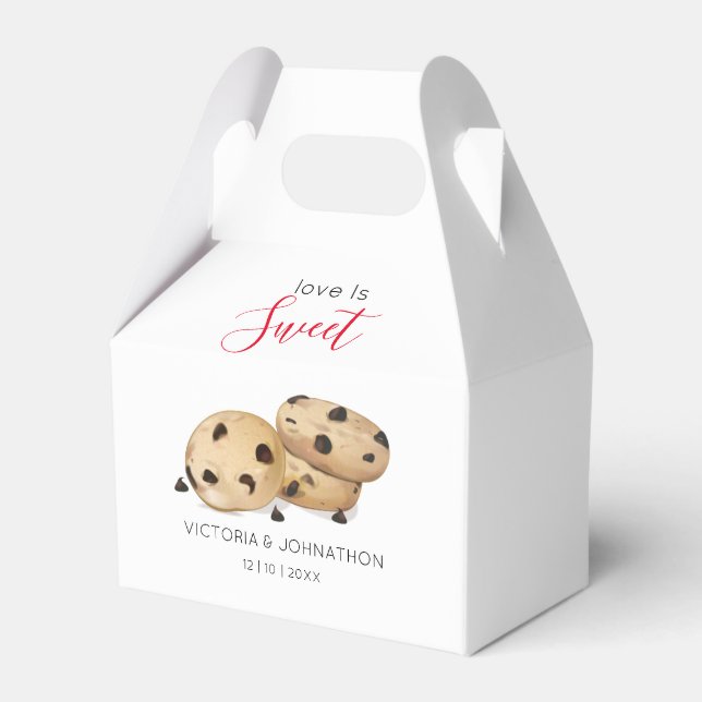 Ballotins L'amour est sucré Cookie Wedding Favor Box (Verso)