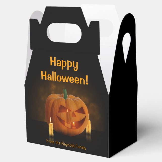Ballotins Lanterne Citrouille d'Halloween avec bougies (Ouvert)