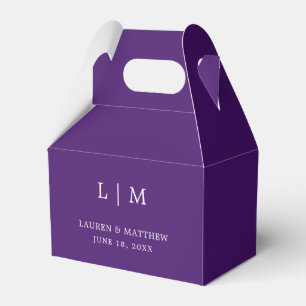 Ballotins Lauren Purple Monogramme Mariage élégant