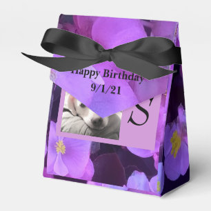 Ballotins  Lavender Purple Flower Ajouter Initial dans le ca