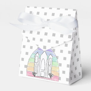 Ballotins LDS Salt Lake City Temple arc-en-ciel couchant mor