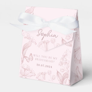 Ballotins Les fleurs roses seront-tu ma proposition de serva