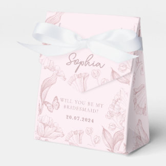 Ballotins Les fleurs roses seront-tu ma proposition de serva