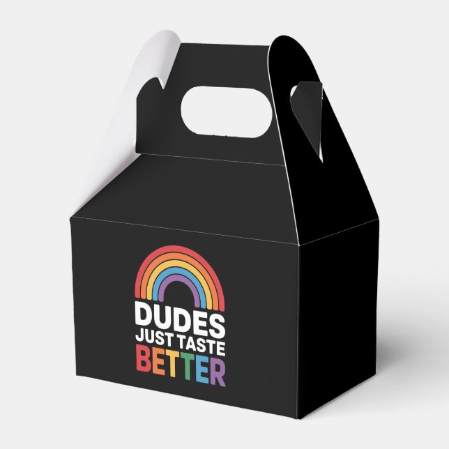 Ballotins Les mecs Goûtent Mieux Drôle Gay Rainbow LGBTQ (Verso)