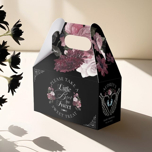 Ballotins Les Petits Boos Sont De Belles Florales D'Aquarell (Little Boos Are Sweet Gothic Watercolor Florals Favor Boxes)
