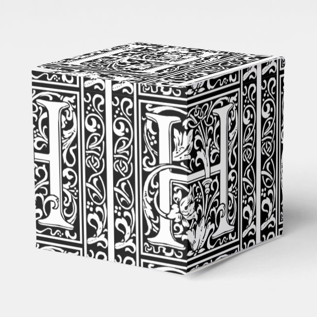Ballotins Lettre H Monogramme médiéval Art Nouveau (Verso)