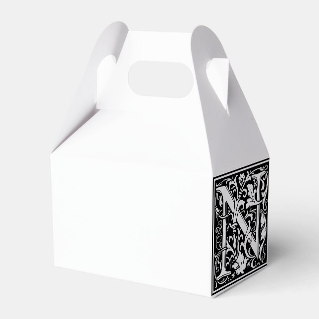 Ballotins LETTRE MONOGRAPHIQUE EN Alphabet Floral N Carreau  (Verso)