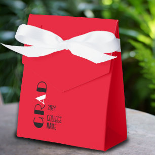 Ballotins Lettre noire Red Minimalist Graduation