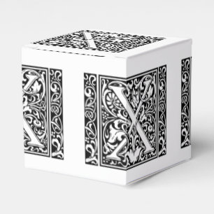 Ballotins Lettre X Monogramme médiéval Art Nouveau