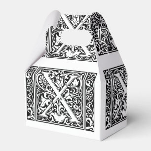Ballotins Lettre X Monogramme médiéval Art Nouveau