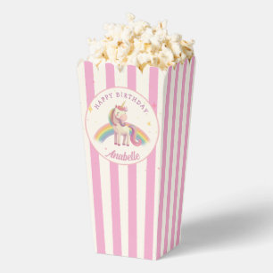 Ballotins Licorne Arc-en-ciel Aquarelle Popcorn Rose Cinéma
