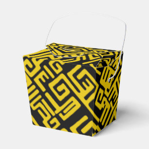 Ballotins Ligne jaune de motif tribal africain minimal