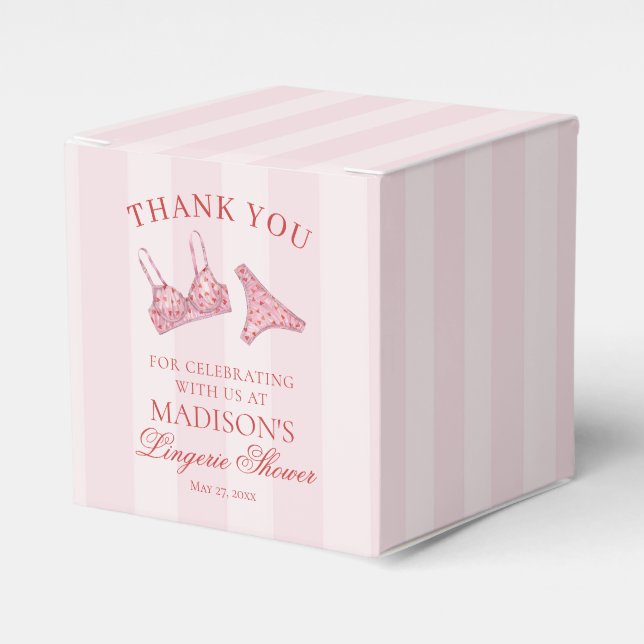 Ballotins Lingerie rose et rouge en forme de cœur Douche Mar (Verso)