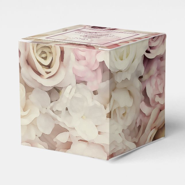 Ballotins Lit Rose Mariage 2" Ballotin (Verso)