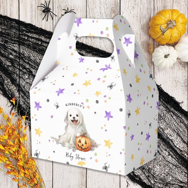 Ballotins Little Boo Cute Halloween Baby shower d'aquarelle (Créateur téléchargé)