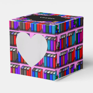 Ballotins Little Library Book Shelts Pink Heart