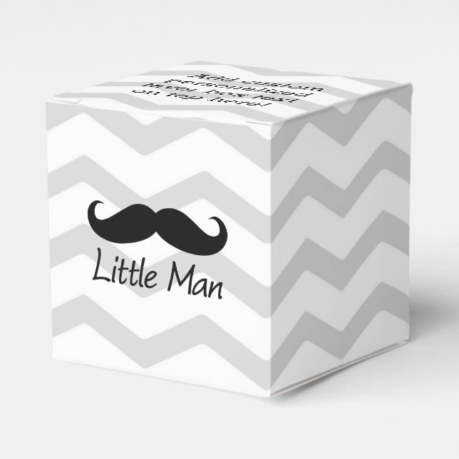Ballotins Little Man Mustache Chevron mignons Garçons (Verso)